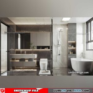 23012023. Bathroom Sketchup Interior Model