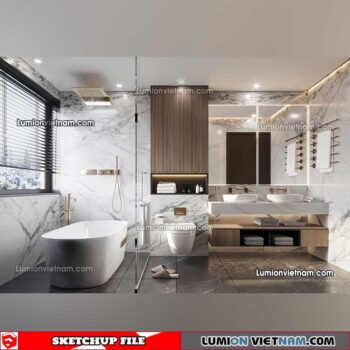 23012023. Bathroom Sketchup Interior Model