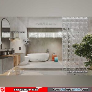 23012023. Bathroom Sketchup Interior Model