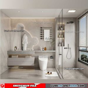 23012023. Bathroom Sketchup Interior Model