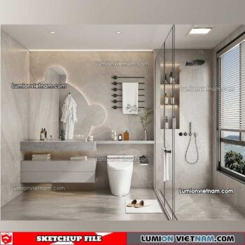 23012023. Bathroom Sketchup Interior Model