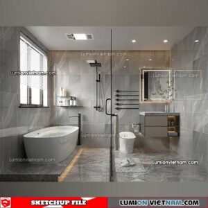 23012023. Bathroom Sketchup Interior Model