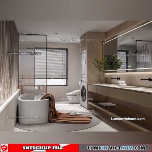 23012023. Bathroom Sketchup Interior Model