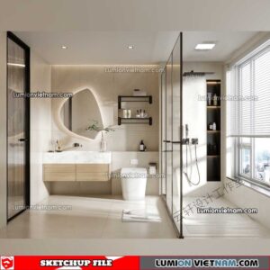 23012023. Bathroom Sketchup Interior Model