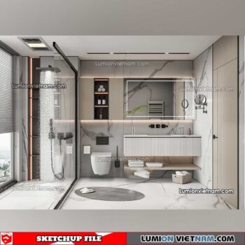 23012023. Bathroom Sketchup Interior Model