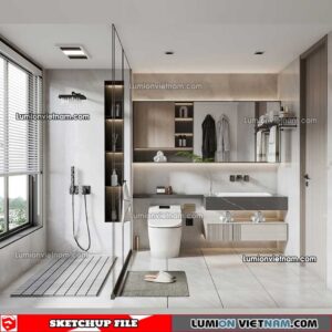 23012023. Bathroom Sketchup Interior Model