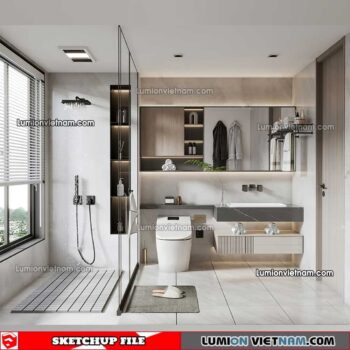 23012023. Bathroom Sketchup Interior Model