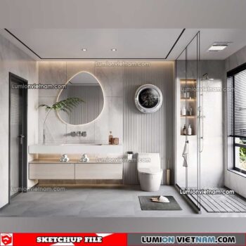 23012023. Bathroom Sketchup Interior Model