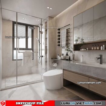 23012023. Bathroom Sketchup Interior Model