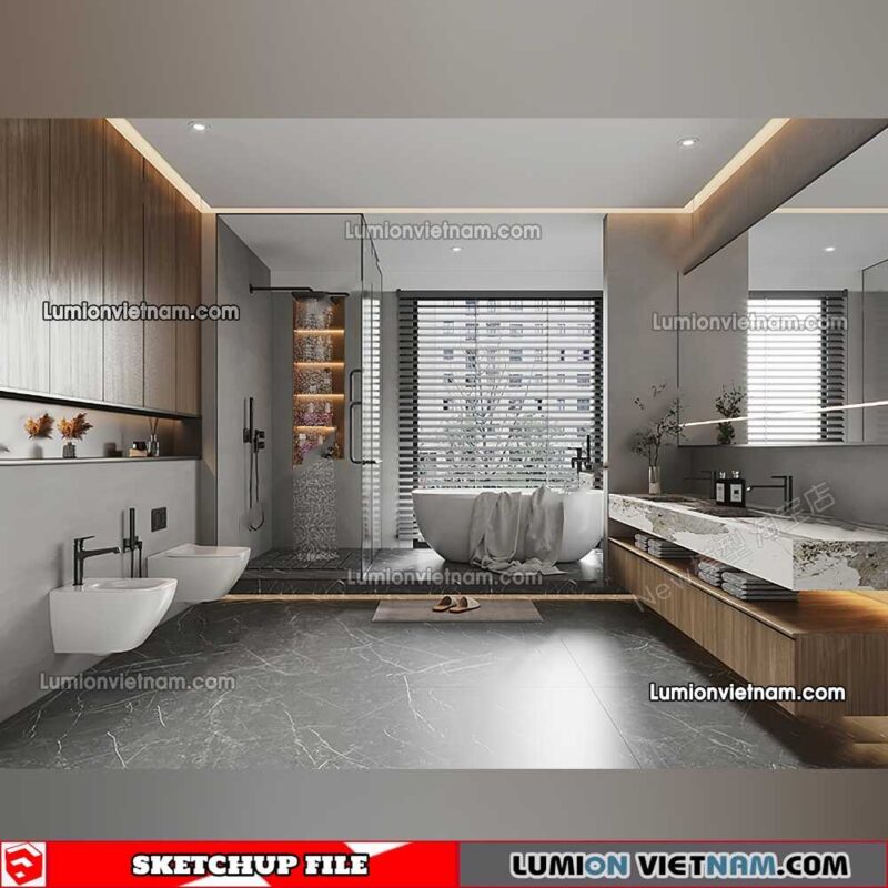 23012023. Bathroom Sketchup Interior Model