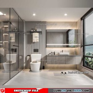 23012023. Bathroom Sketchup Interior Model