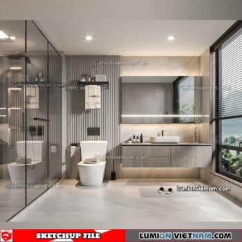 23012023. Bathroom Sketchup Interior Model