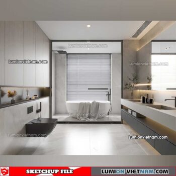 23012023. Bathroom Sketchup Interior Model