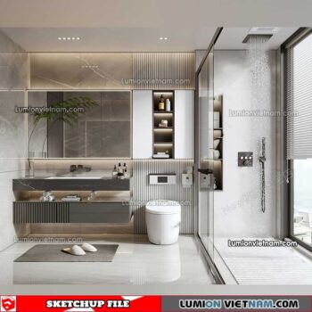 23012023. Bathroom Sketchup Interior Model