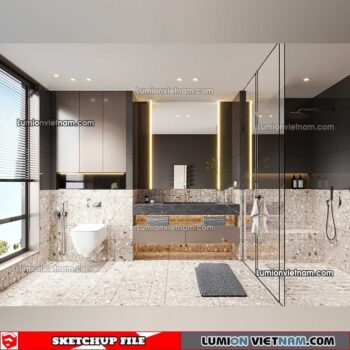 23012023. Bathroom Sketchup Interior Model