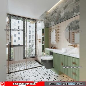23012023. Bathroom Sketchup Interior Model
