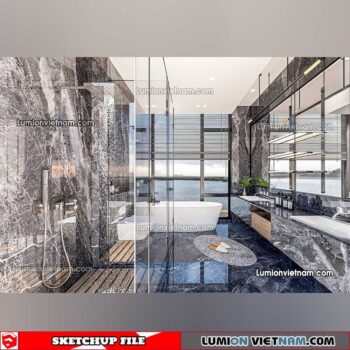 23012023. Bathroom Sketchup Interior Model