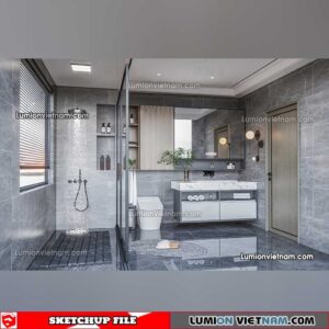 23012023. Bathroom Sketchup Interior Model