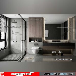 23012023. Bathroom Sketchup Interior Model