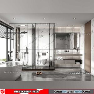 23012023. Bathroom Sketchup Interior Model