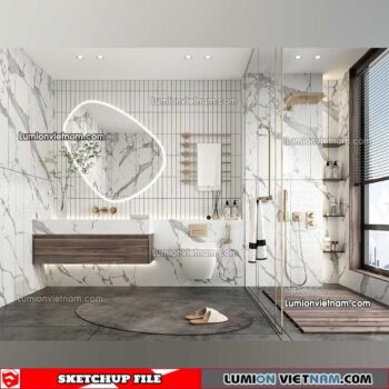 23012023. Bathroom Sketchup Interior Model