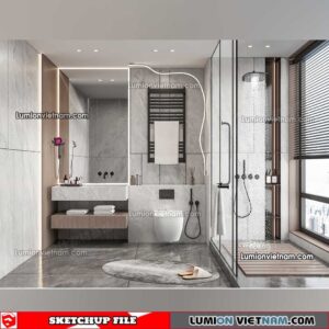23012023. Bathroom Sketchup Interior Model