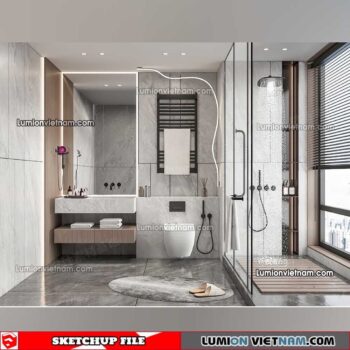 23012023. Bathroom Sketchup Interior Model