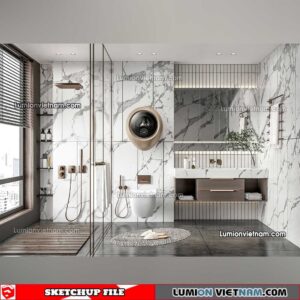 23012023. Bathroom Sketchup Interior Model