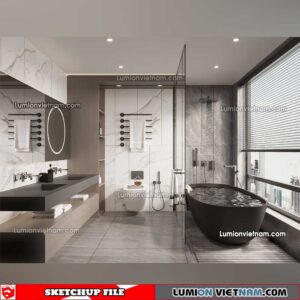 23012023. Bathroom Sketchup Interior Model