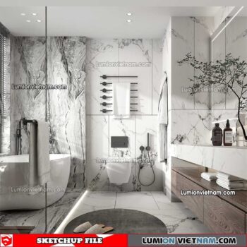 23012023. Bathroom Sketchup Interior Model