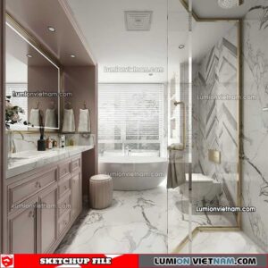 23012023. Bathroom Sketchup Interior Model