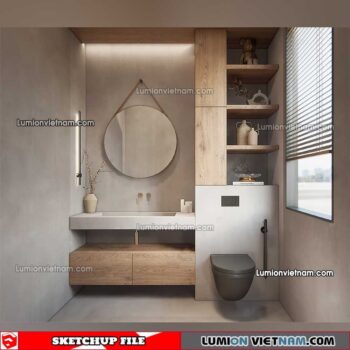 23012023. Bathroom Sketchup Interior Model