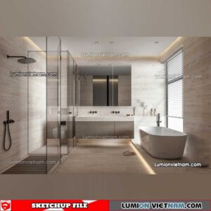 23012023. Bathroom Sketchup Interior Model