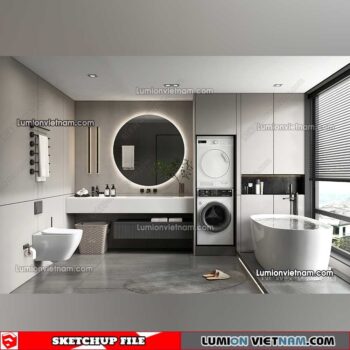 23012023. Bathroom Sketchup Interior Model
