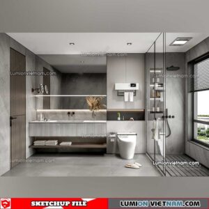 23012023. Bathroom Sketchup Interior Model