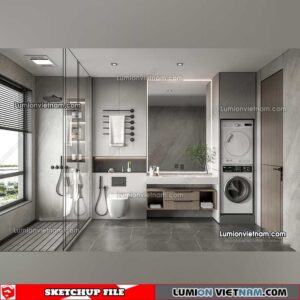 23012023. Bathroom Sketchup Interior Model