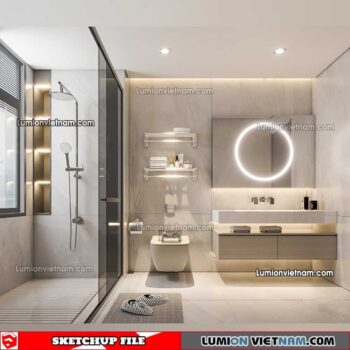 23012023. Bathroom Sketchup Interior Model