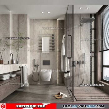 23012023. Bathroom Sketchup Interior Model