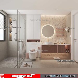 23012023. Bathroom Sketchup Interior Model