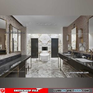 23012023. Bathroom Sketchup Interior Model