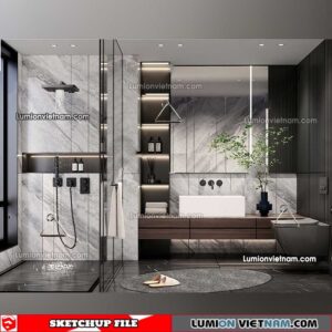 23012023. Bathroom Sketchup Interior Model