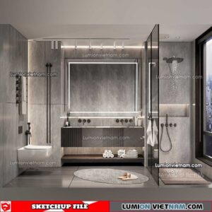 23012023. Bathroom Sketchup Interior Model