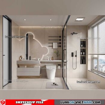 23012023. Bathroom Sketchup Interior Model