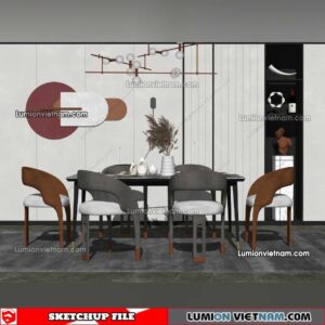 230114. Dining Table Sketchup Models