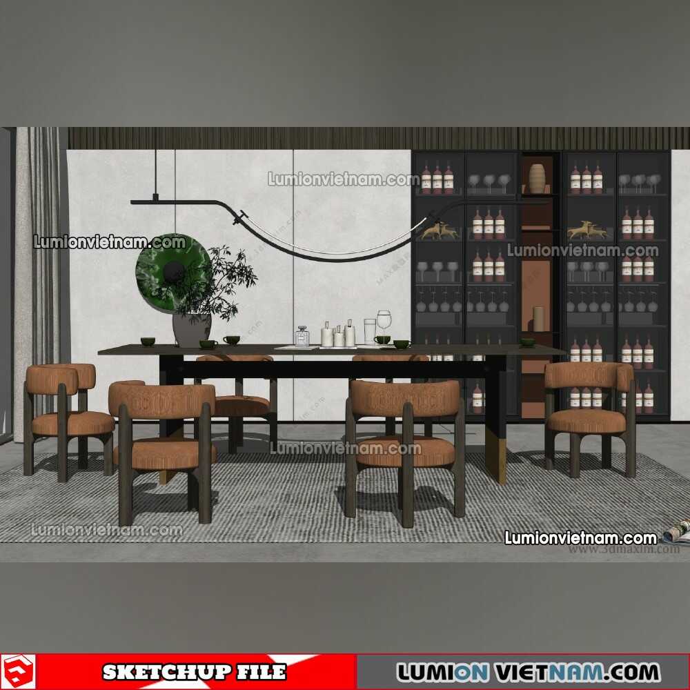 230114-Dining-Table-(13)-Sketchup-Models