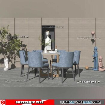 230114. Dining Table Sketchup Models