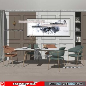 230114. Dining Table Sketchup Models
