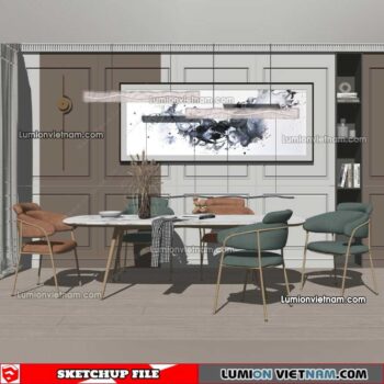 230114. Dining Table Sketchup Models