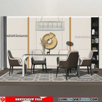 230114. Dining Table Sketchup Models