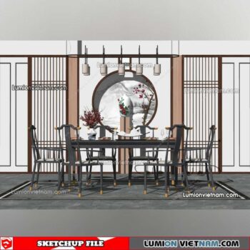 230114. Dining Table Sketchup Models